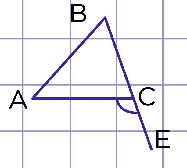 Рис. 2б. Внешний угол треугольника